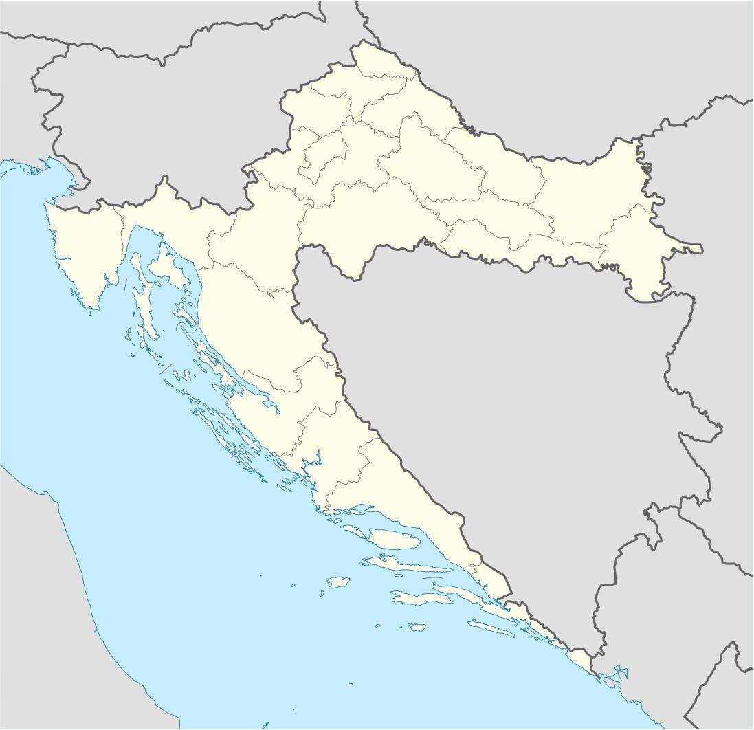 kroacia hartë vendndodhjen e