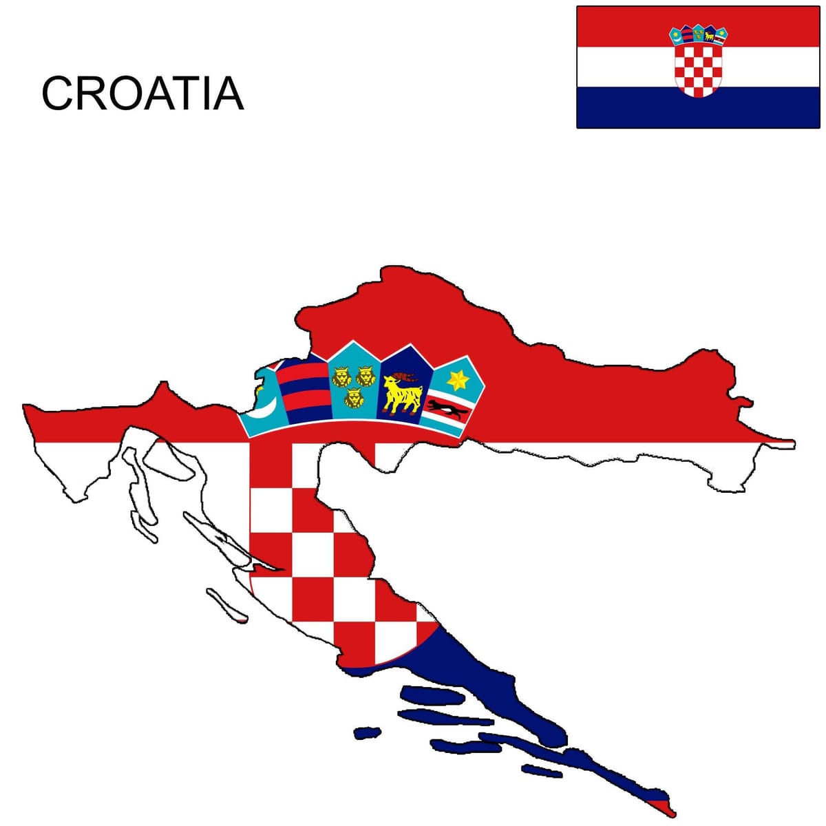 kroacia harta e flamurit