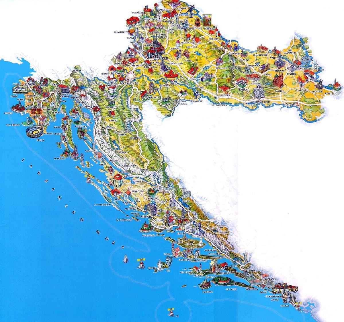 kroacia vende për të vizituar hartën