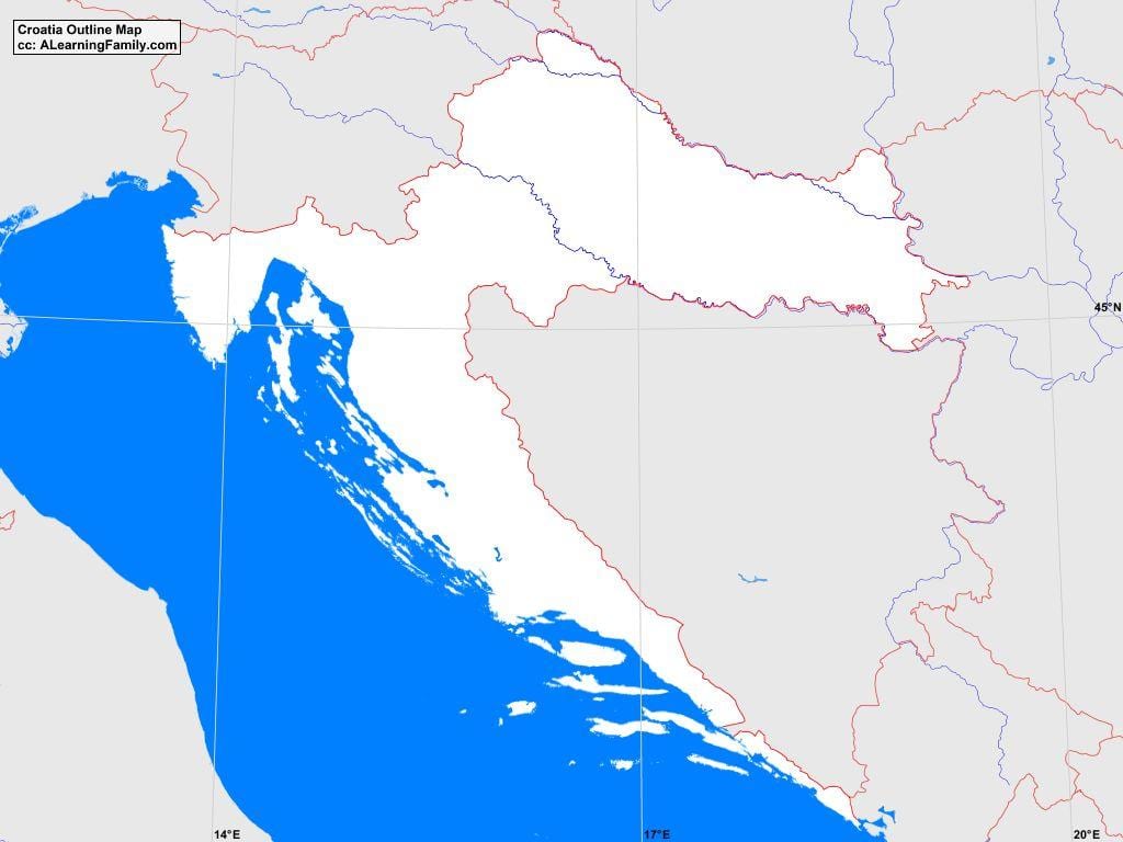 kroacia hartën skicë