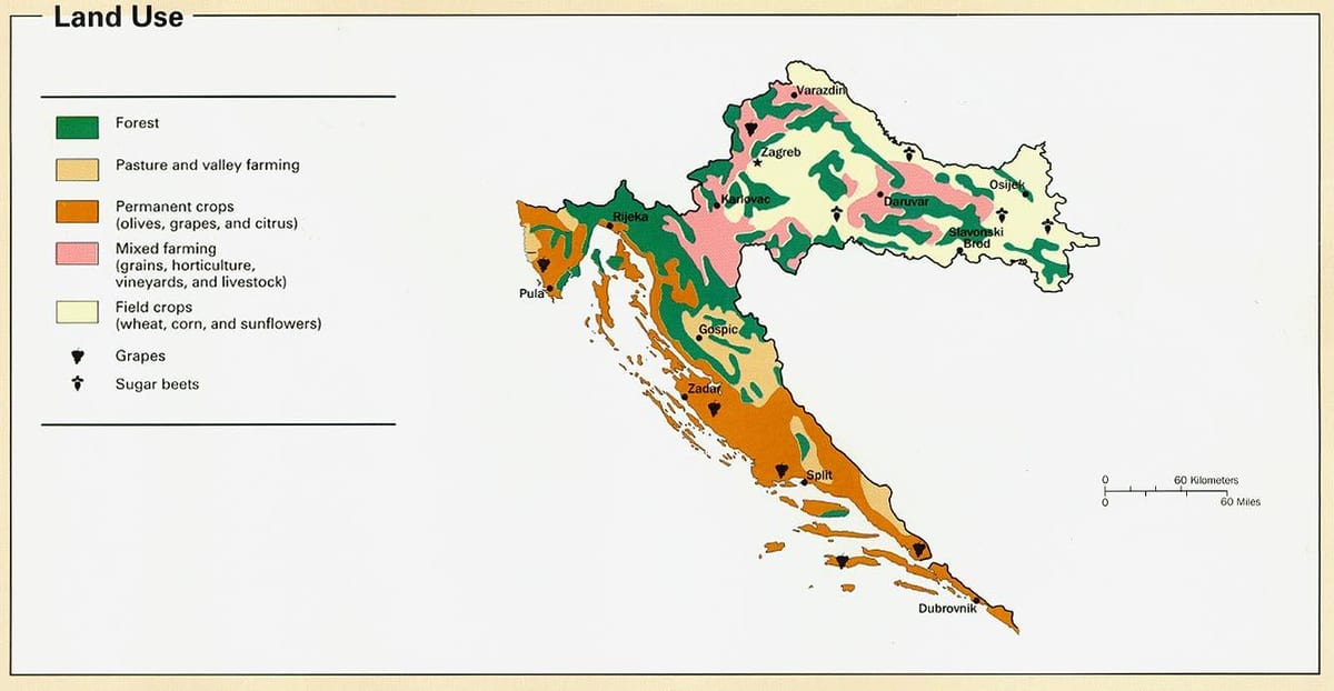 harta e kroacisë klimës