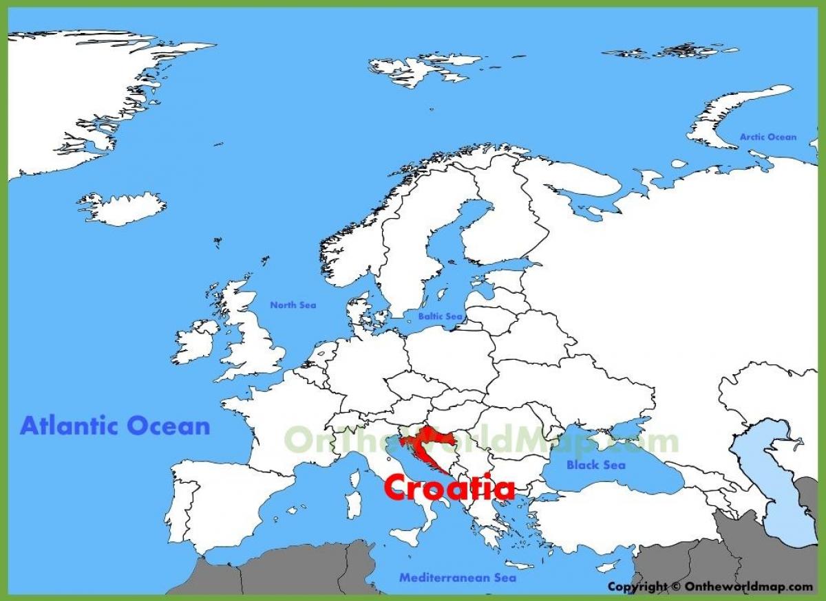 kroacia vendndodhjen në hartë të botës