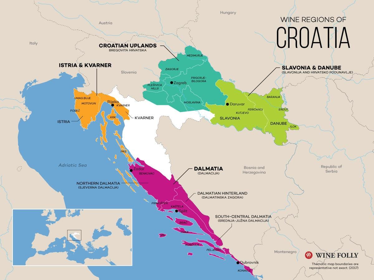 harta e kroacisë punishtet e verës