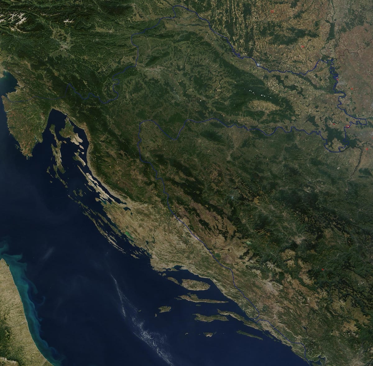harta e kroacisë satelitore