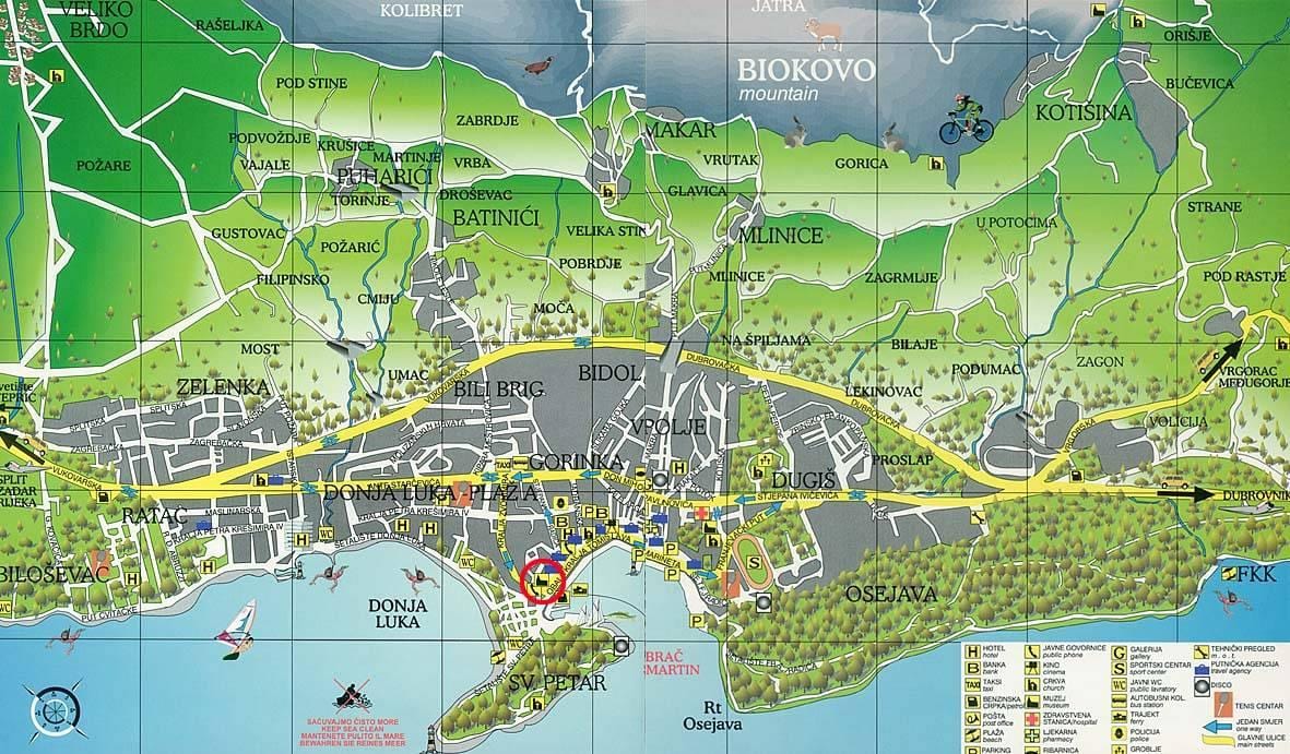 harta e makarska kroaci
