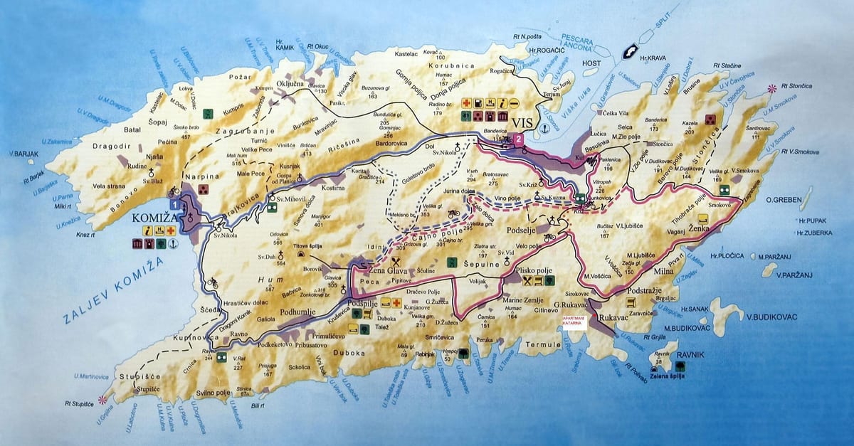 harta vis të kroacisë