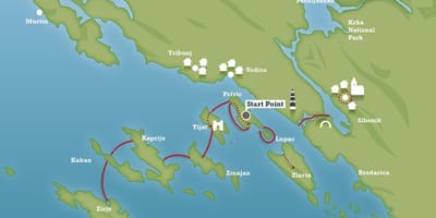 Bregdetin adriatik të kroacisë hartë