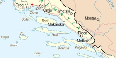 Harta e jugore të kroacisë