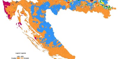 Harta etnike, harta e kroacisë