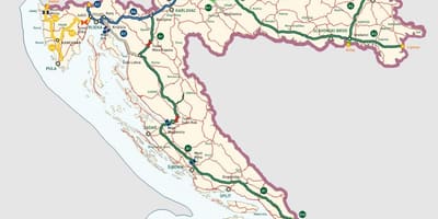 Kroate autostrada hartë