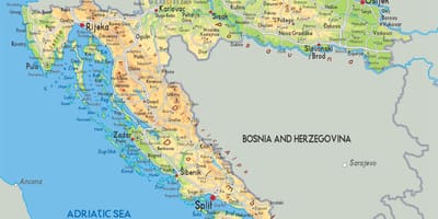 Kroacia në hartë