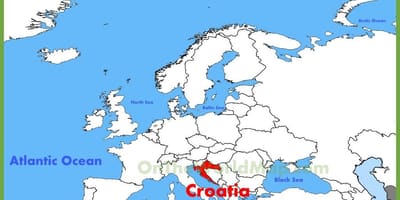 Kroacia vendndodhjen në hartë të botës