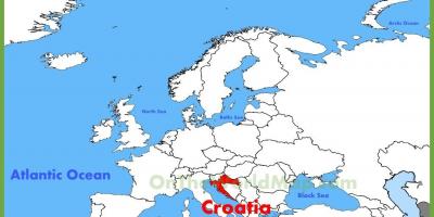 Kroacia vendndodhjen në hartë të botës