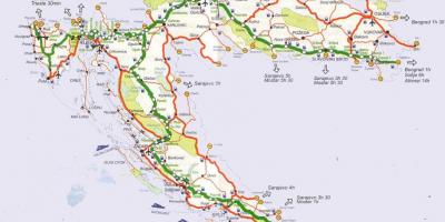 Detajuar hartën e rrugës së kroacisë