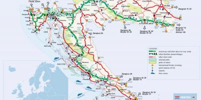 Harta e kroacisë tren