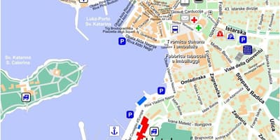 Harta e rovinj të kroacisë